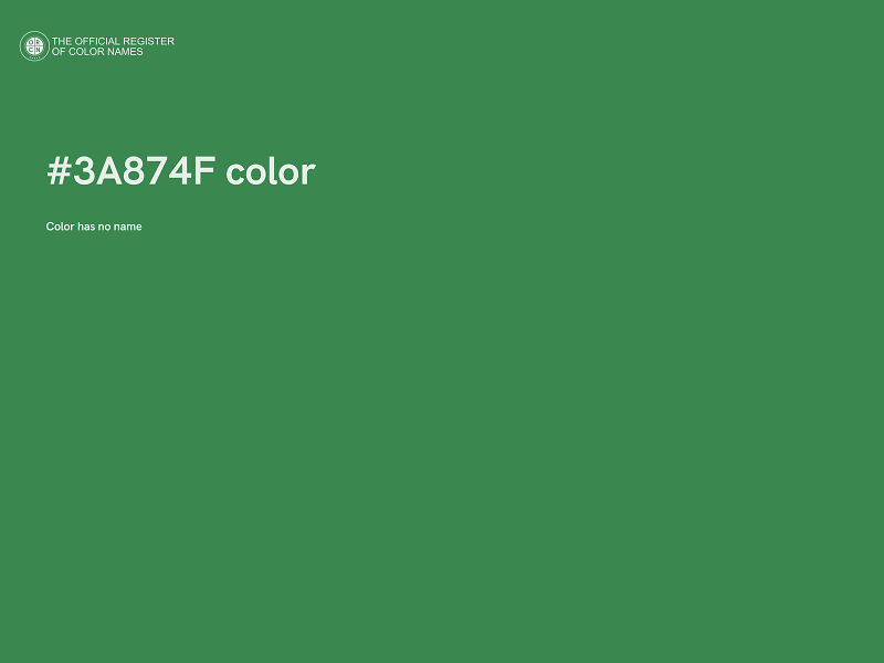 #3A874F color image