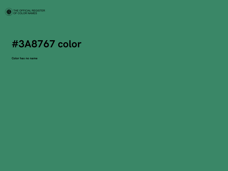 #3A8767 color image