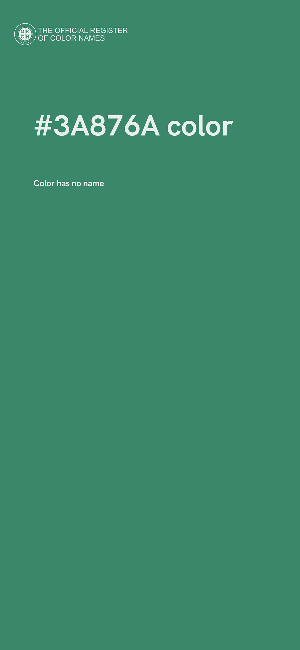 #3A876A color image