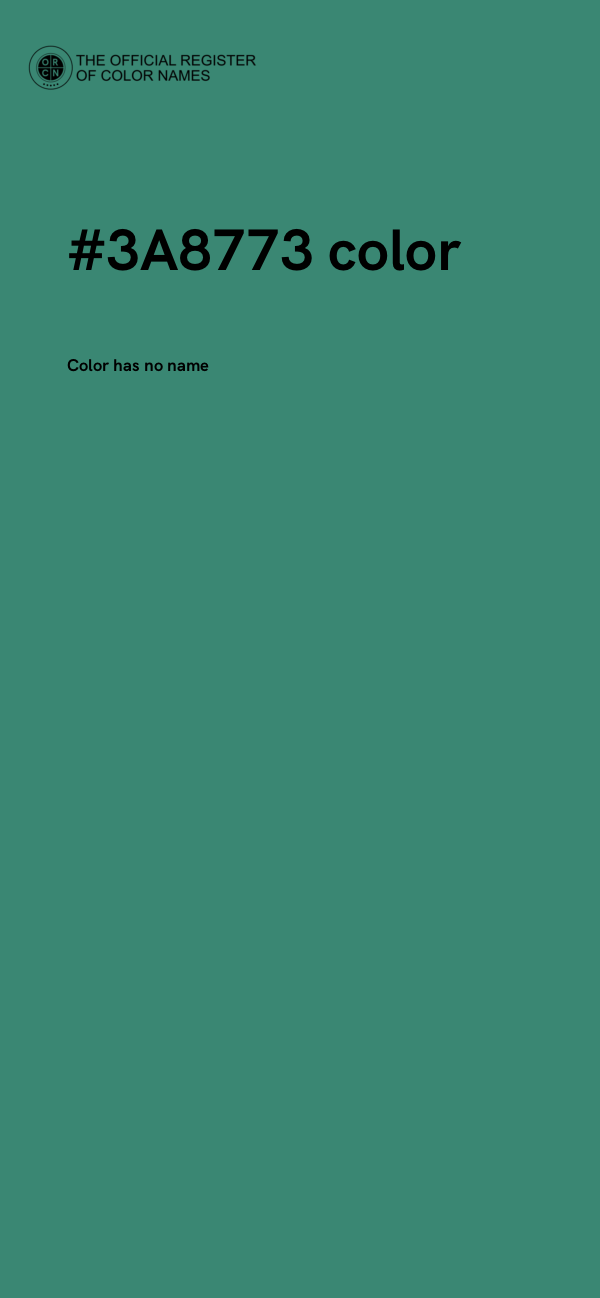 #3A8773 color image