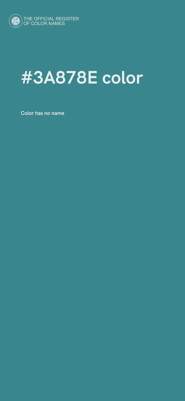 #3A878E color image