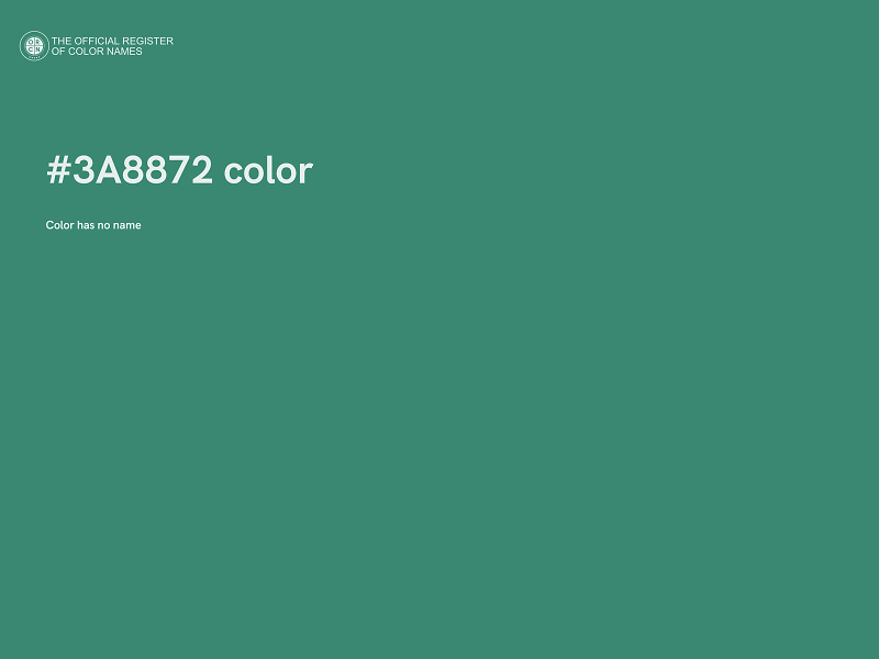 #3A8872 color image