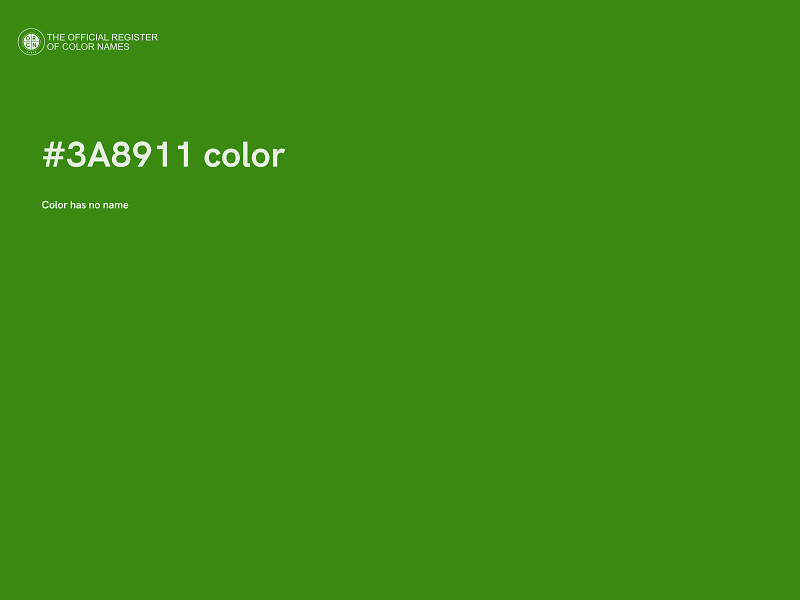 #3A8911 color image