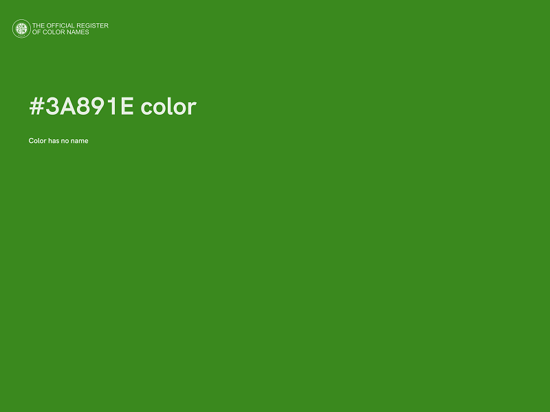 #3A891E color image