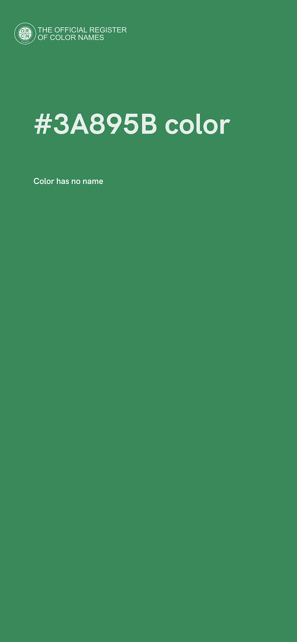 #3A895B color image