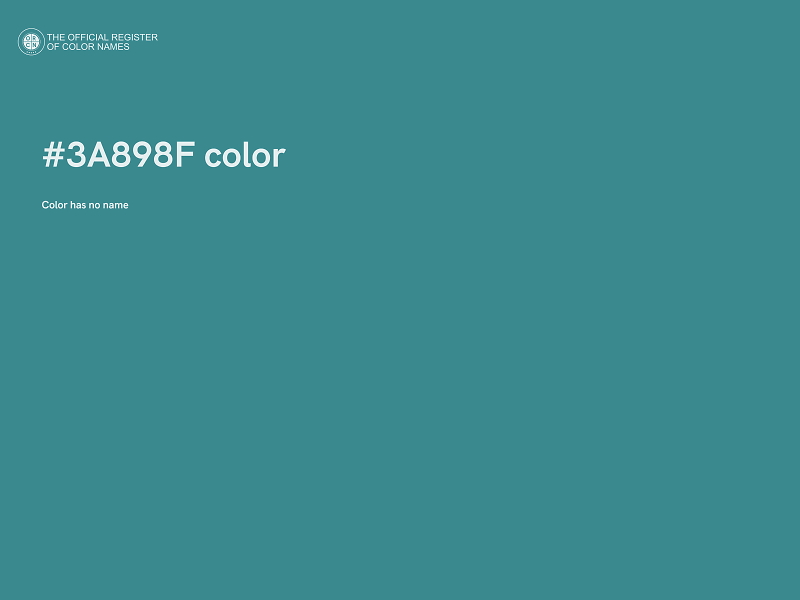 #3A898F color image