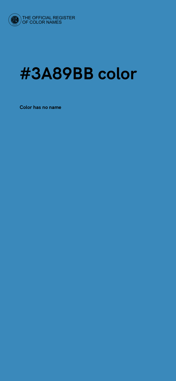 #3A89BB color image