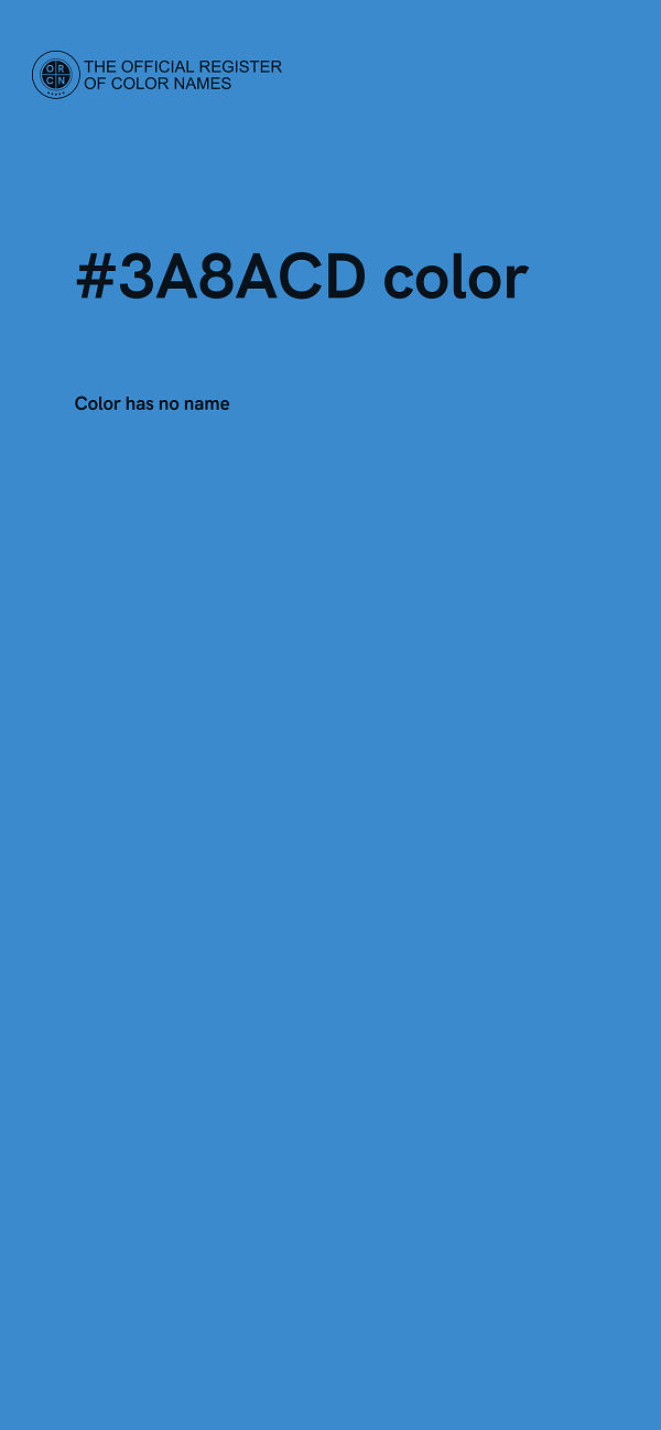 #3A8ACD color image
