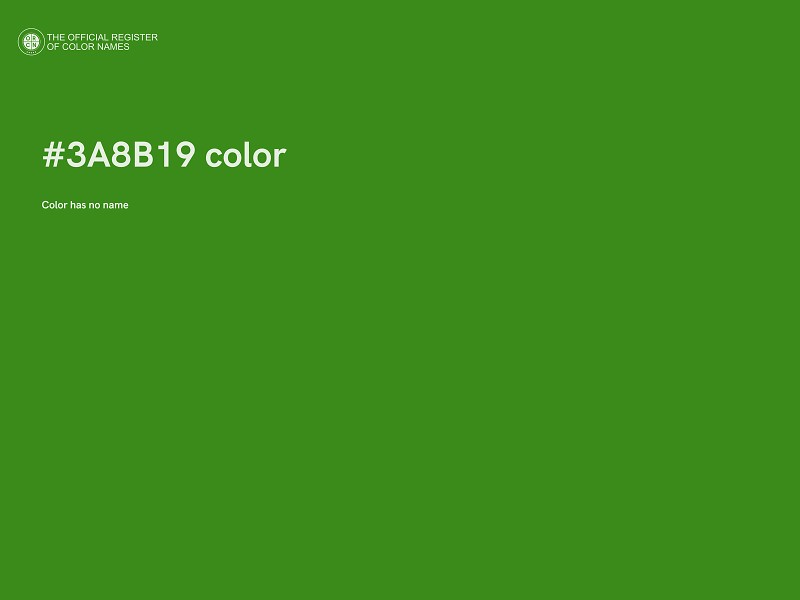 #3A8B19 color image