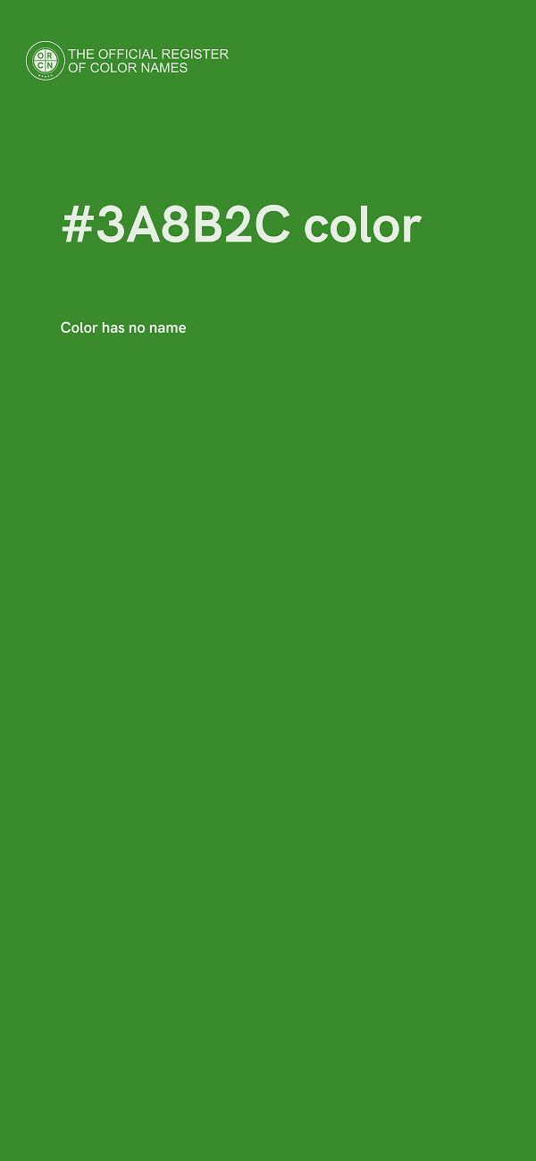 #3A8B2C color image