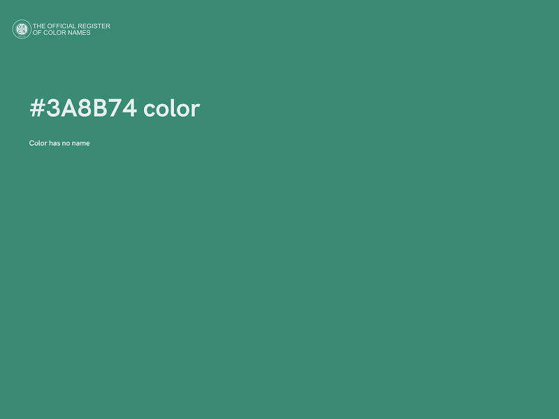 #3A8B74 color image