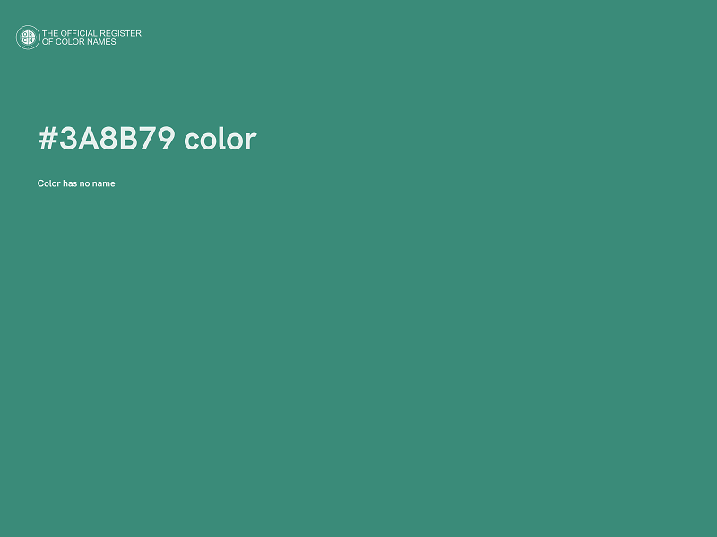 #3A8B79 color image
