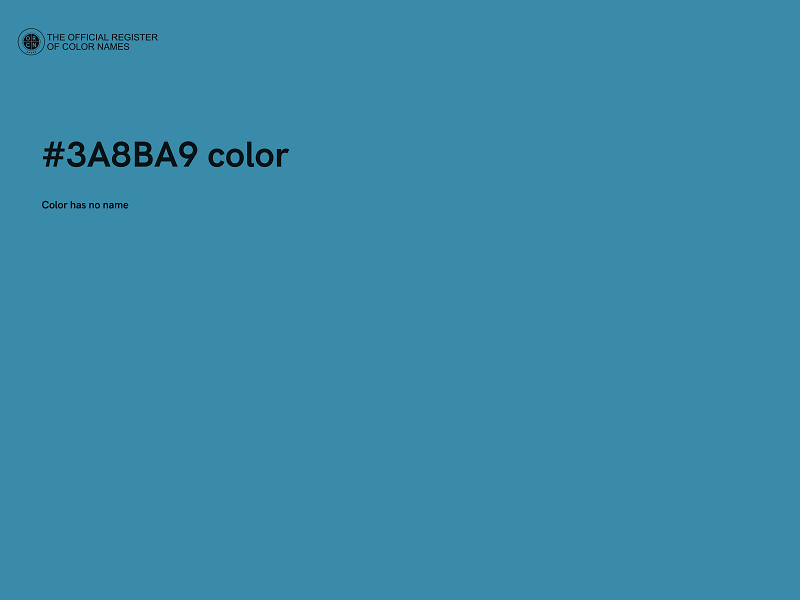 #3A8BA9 color image