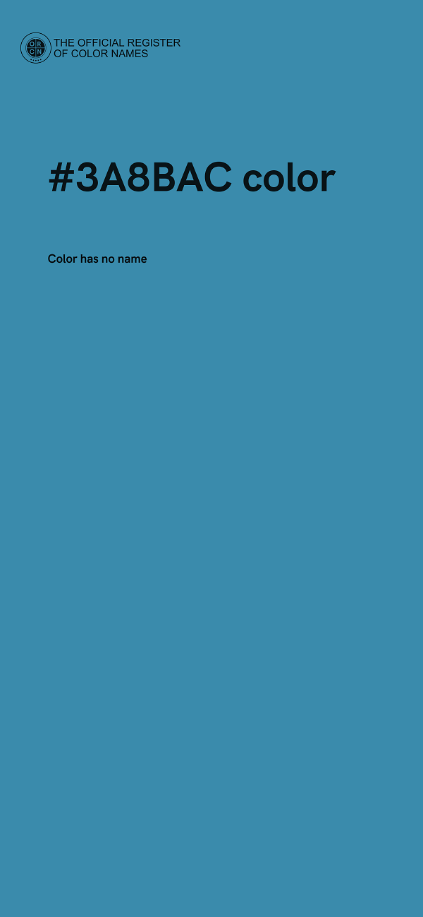 #3A8BAC color image