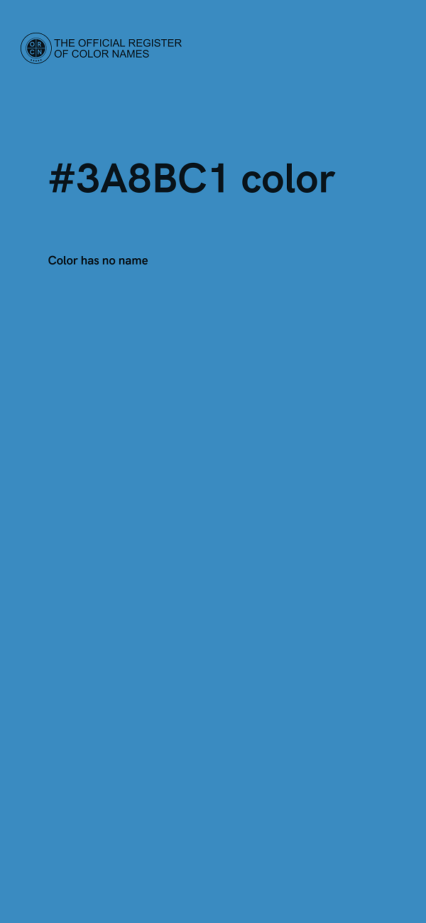#3A8BC1 color image