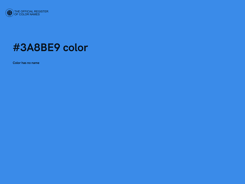 #3A8BE9 color image