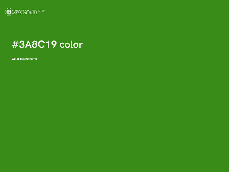 #3A8C19 color image