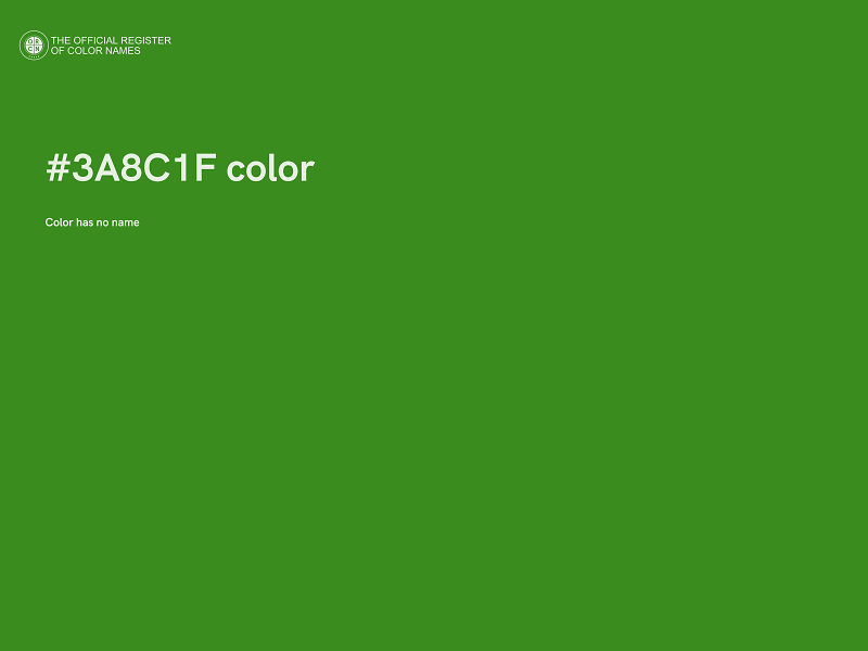 #3A8C1F color image