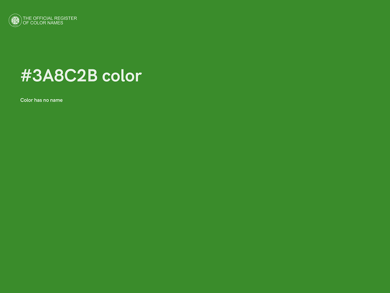 #3A8C2B color image