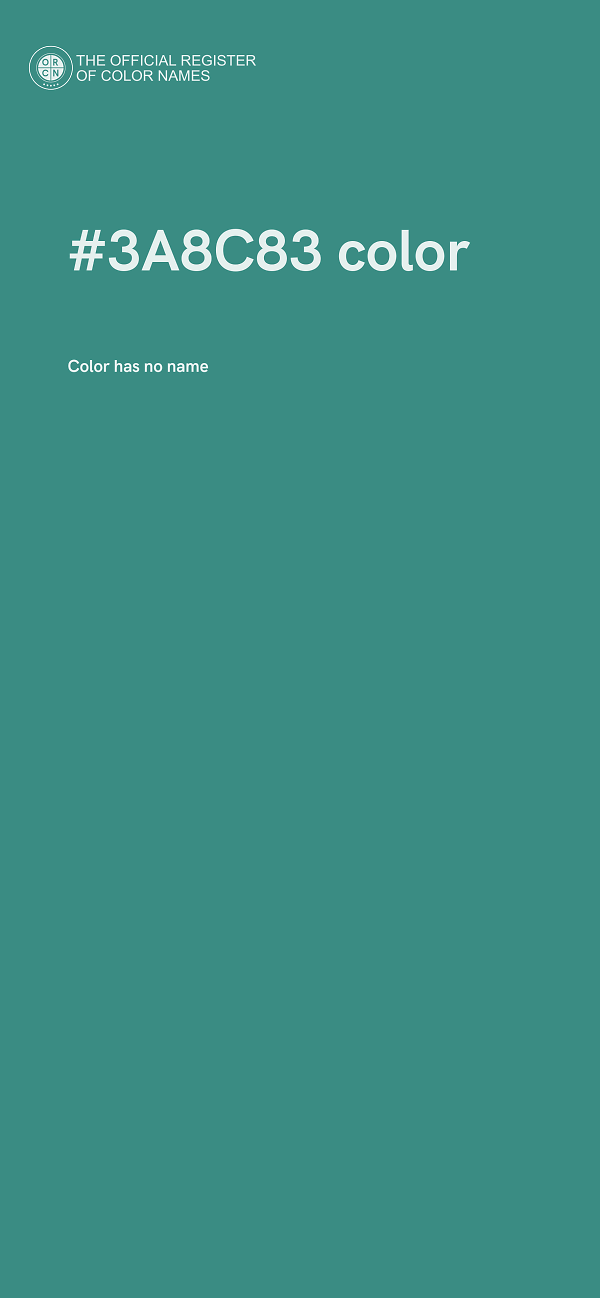 #3A8C83 color image