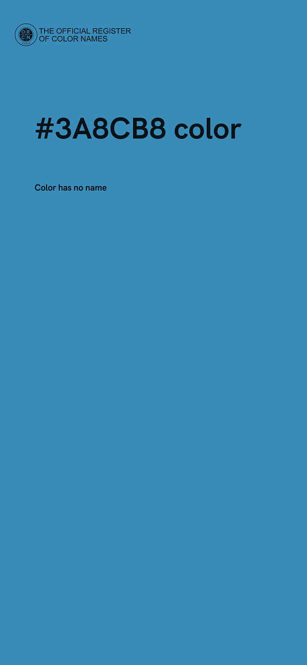 #3A8CB8 color image