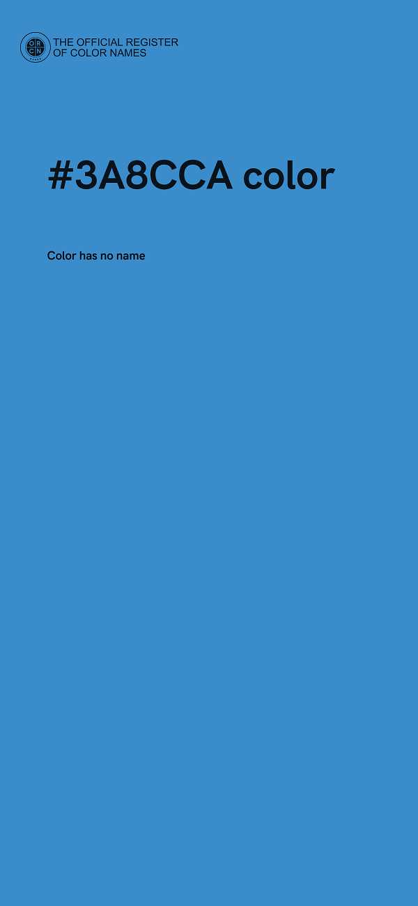 #3A8CCA color image
