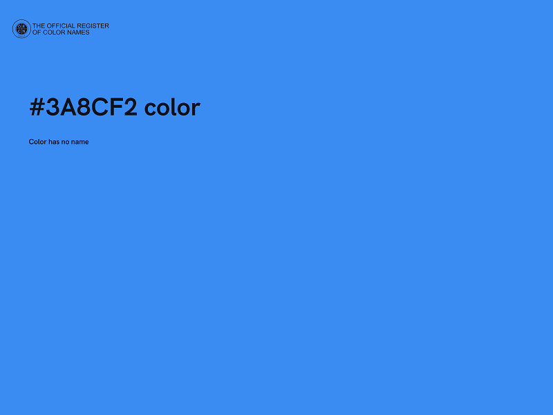 #3A8CF2 color image