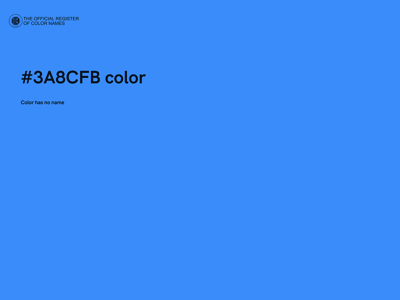 #3A8CFB color image