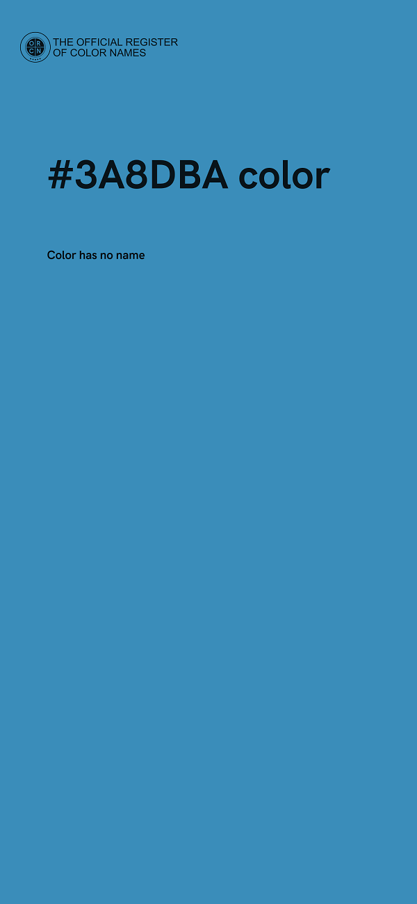 #3A8DBA color image