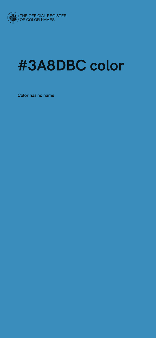 #3A8DBC color image