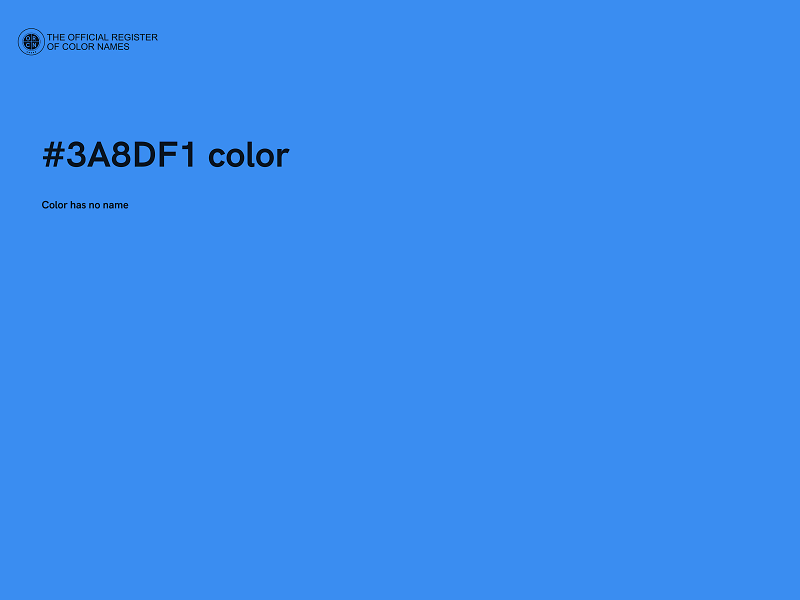 #3A8DF1 color image