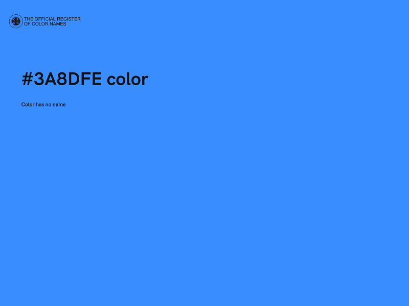 #3A8DFE color image
