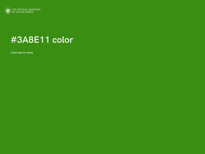 #3A8E11 color image