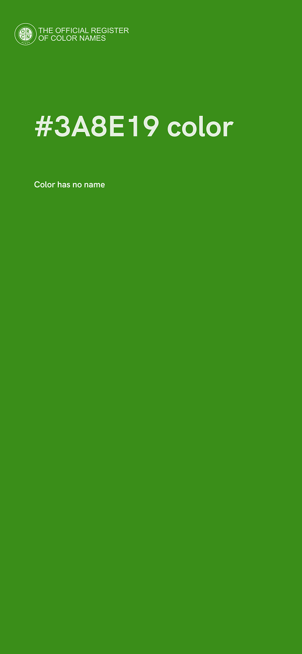 #3A8E19 color image