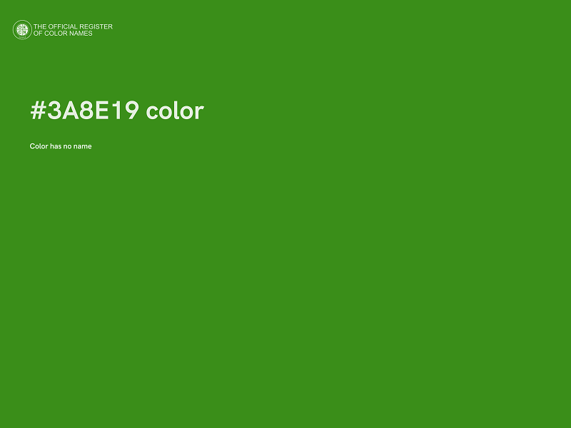 #3A8E19 color image
