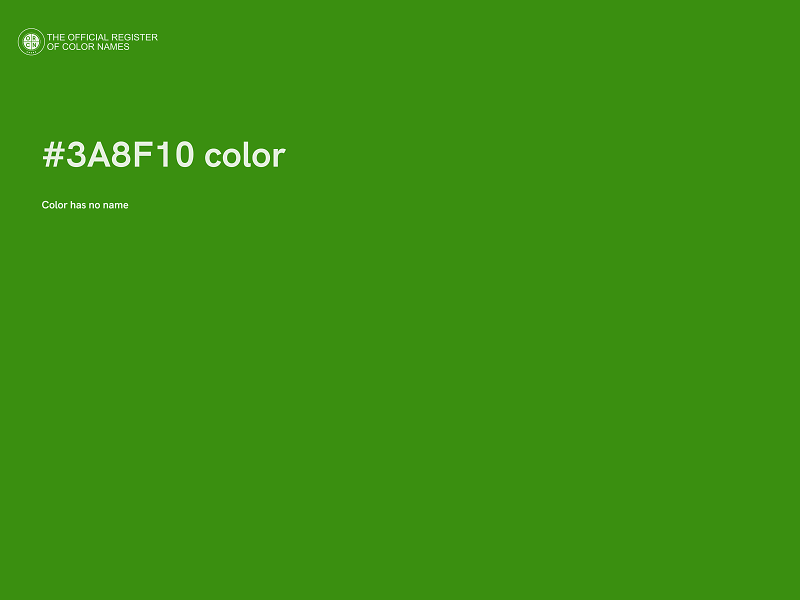 #3A8F10 color image