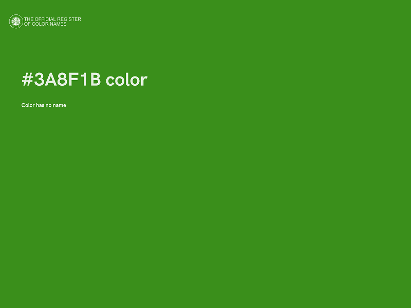 #3A8F1B color image