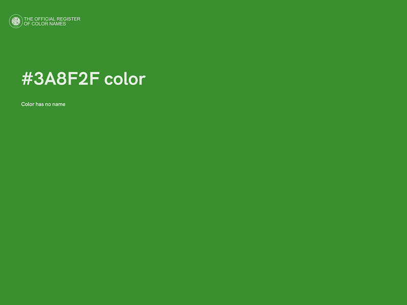 #3A8F2F color image