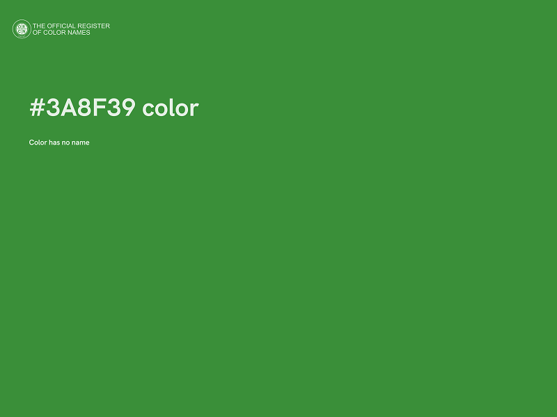 #3A8F39 color image