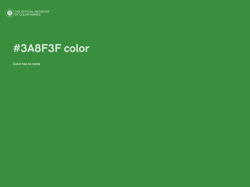 #3A8F3F color image