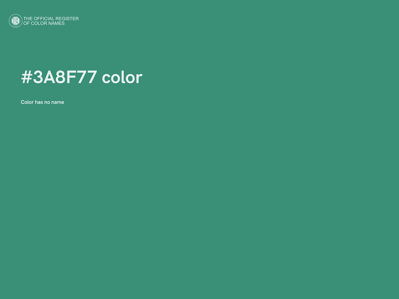 #3A8F77 color image