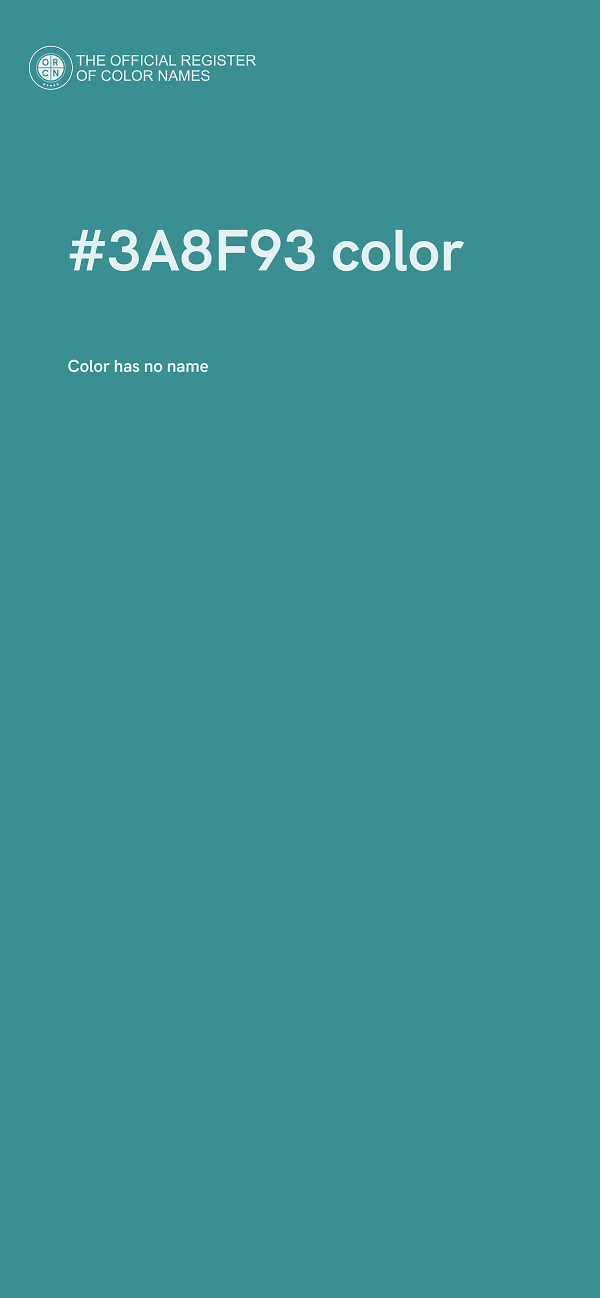 #3A8F93 color image