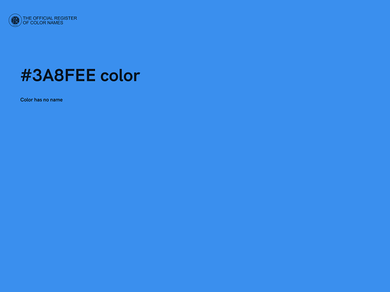 #3A8FEE color image