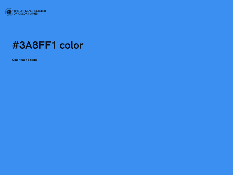 #3A8FF1 color image