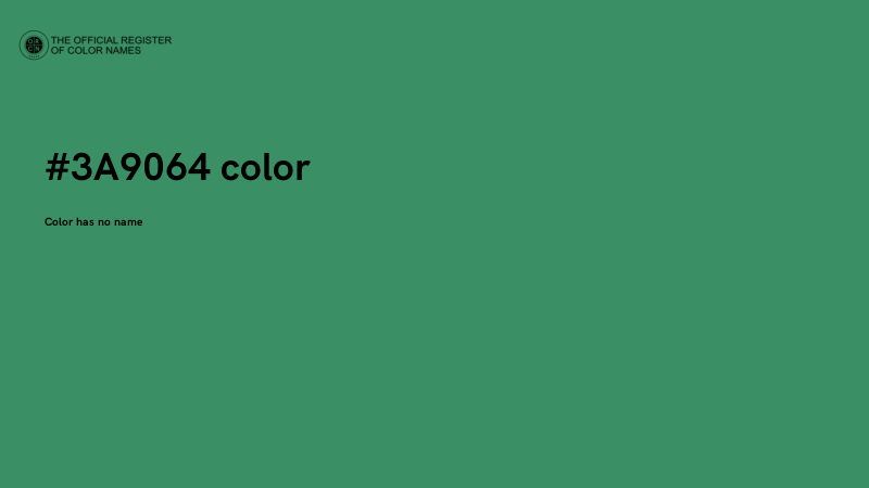 #3A9064 color image