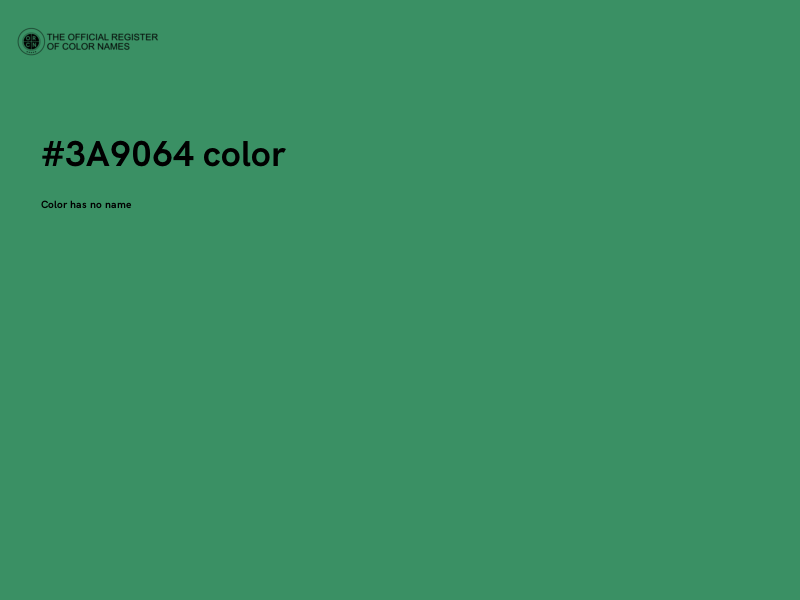 #3A9064 color image