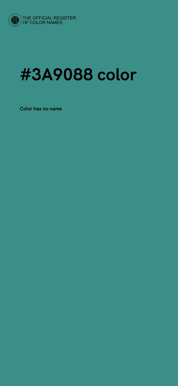 #3A9088 color image