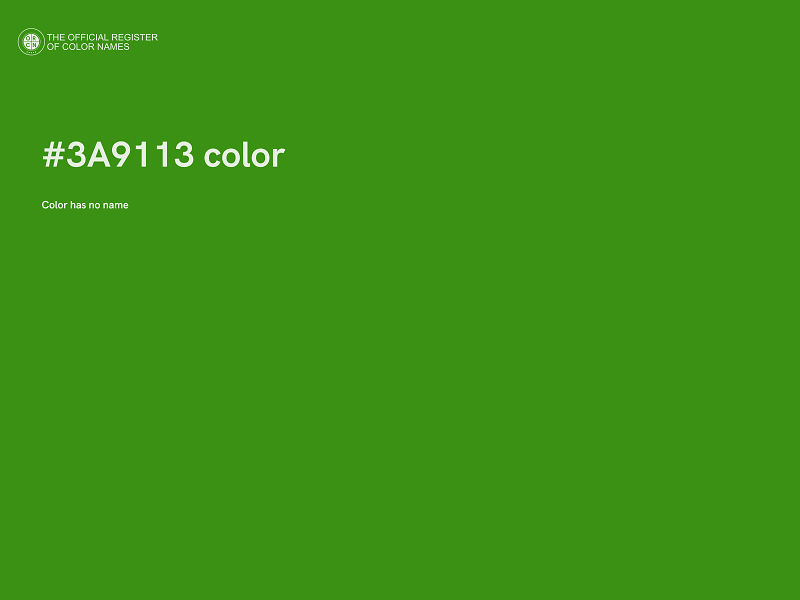 #3A9113 color image