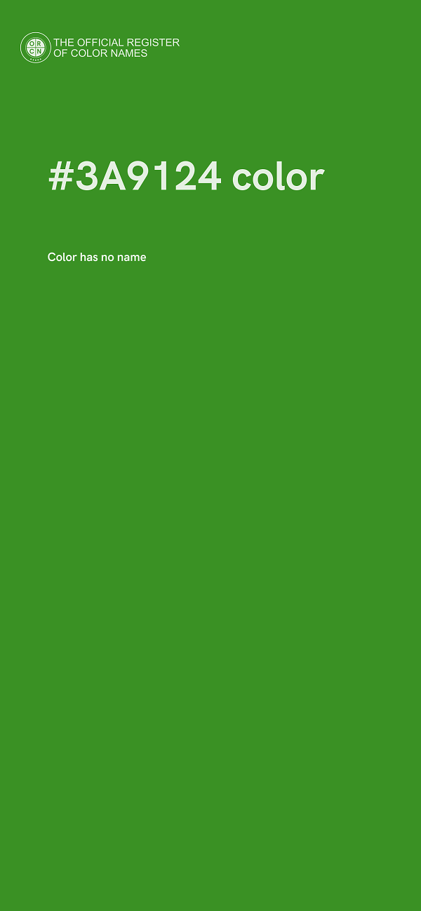 #3A9124 color image