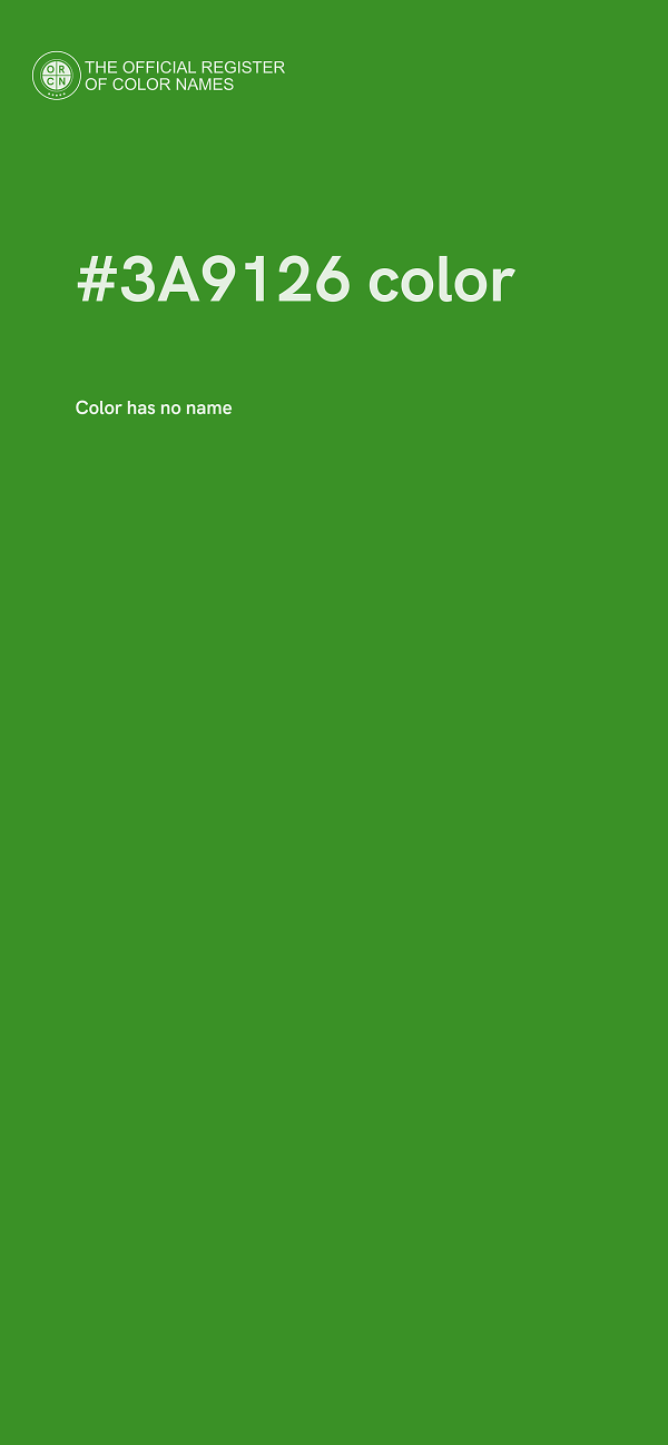 #3A9126 color image